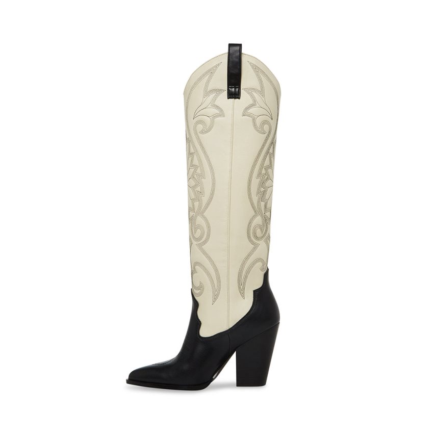 Beige / Black Steve Madden Lasso Women's Knee-high Boots | PH 8937ODY